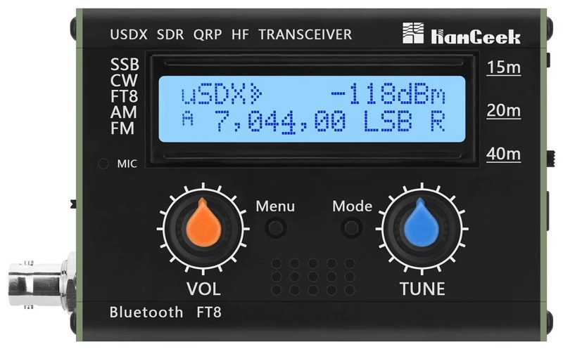HamGeek uSDX transceiver front panel